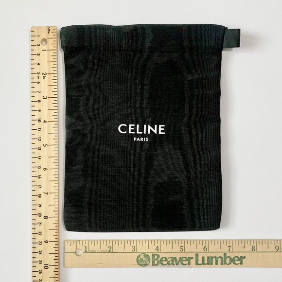 Celine Paris Dust Bag Black Pouch Drawstring Storage Gift Luxury Wood Print - Picture 2 of 8